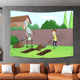 Lofaris Labour Funny Still Life Anime Family Wall Tapestry